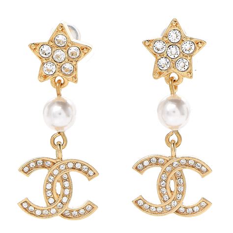 chanel star drop earrings|chanel drop earrings price.